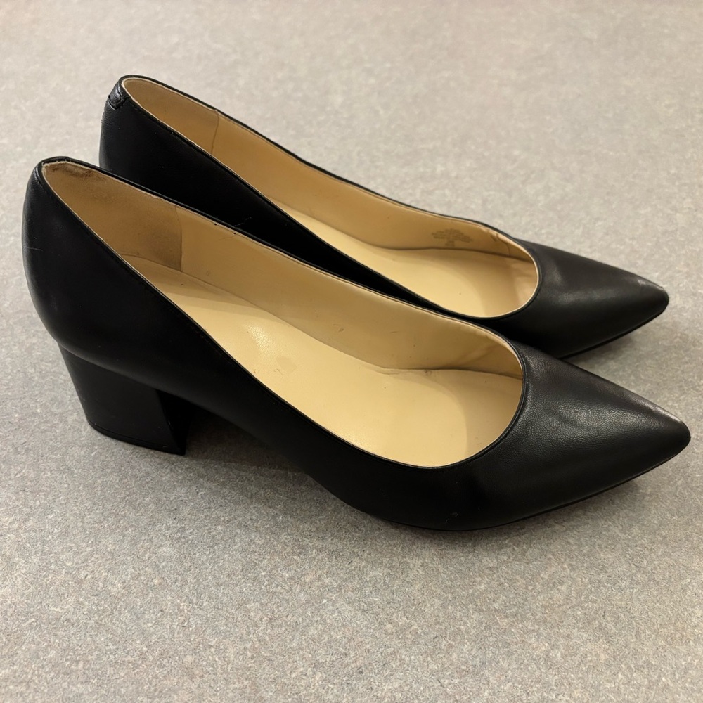 SOLD Nine West Issa Block-Heel Pumps